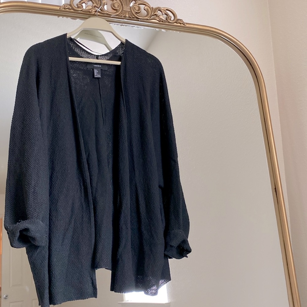 Lightweight Waffle Cardigan
